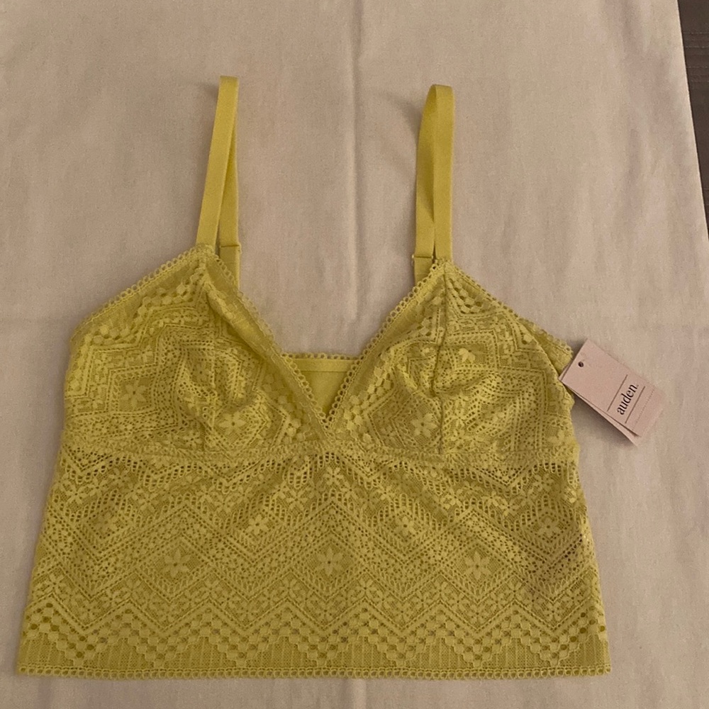 Auden Yellow Lace Bralette